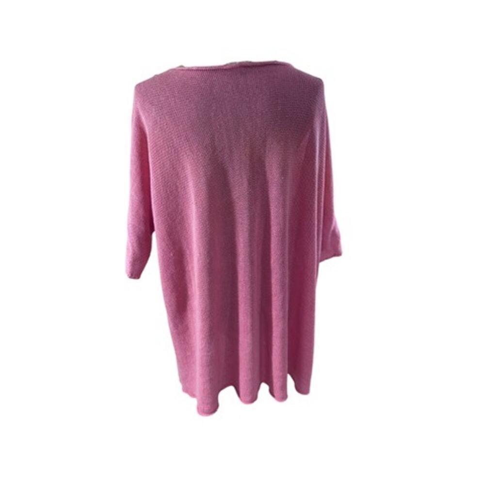 "EILEEN FISHER" Coral Sweater, Size L ,Italian Yarn, Lagin Look, Summer, Slouchy
